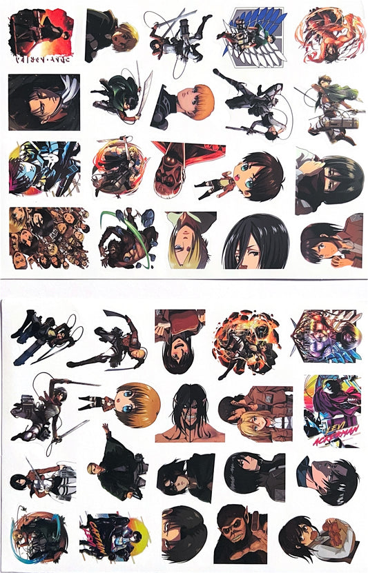 40x Anime Stickers (10 types)