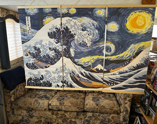 3pc. Kanagawa Oki Nami Ura - Wall Scroll